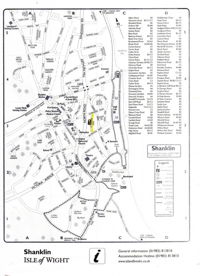 New Shanklin Map The Swiss Cottage Shanklin Isle of Wight